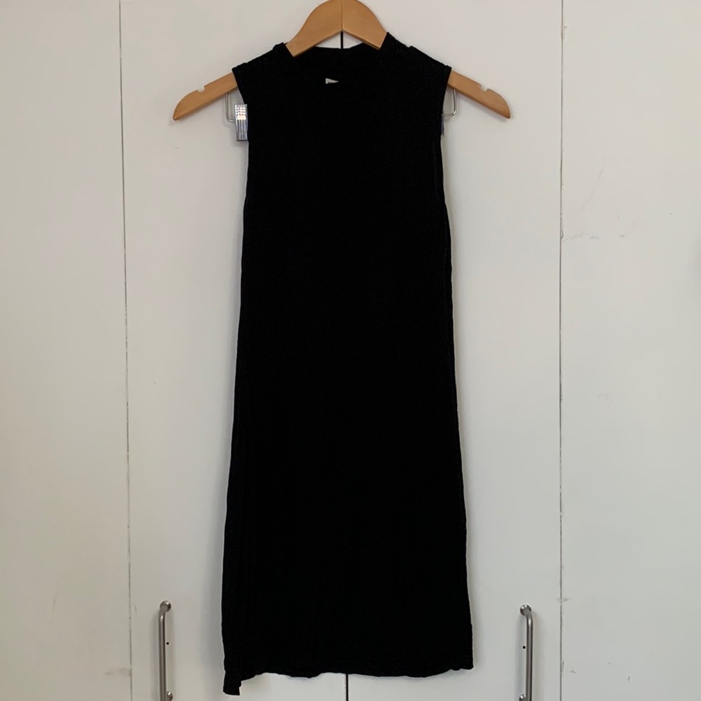 Noisy May Small Mock Neck Sleeveless Black Mini Tank Dress